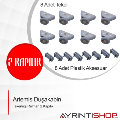 Artemis Duşakabin Teker Rulman 2 Kapılık