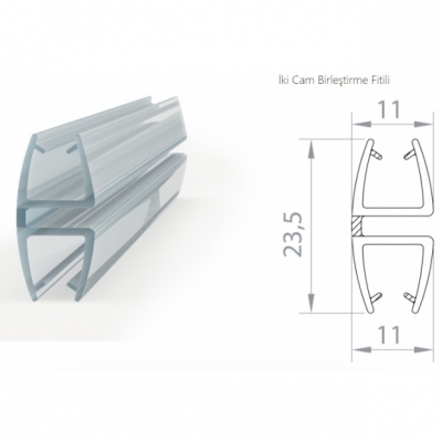 Cam Kabin Birleştirme Plastik Profil