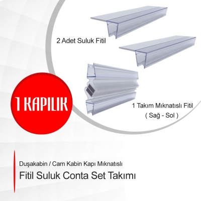 Duşakabin - Cam Kabin Kapı Mıknatıslı Conta Set Takımı