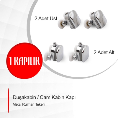 Duşakabin / Cam Kabin Kapı Metal Rulman Tekeri