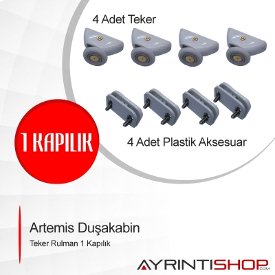 Artemis Duşakabin Teker Rulman Makara 1 Kapılık